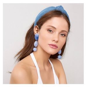 Lele Sadoughi Light Denim Knotted Headband OS NWOT